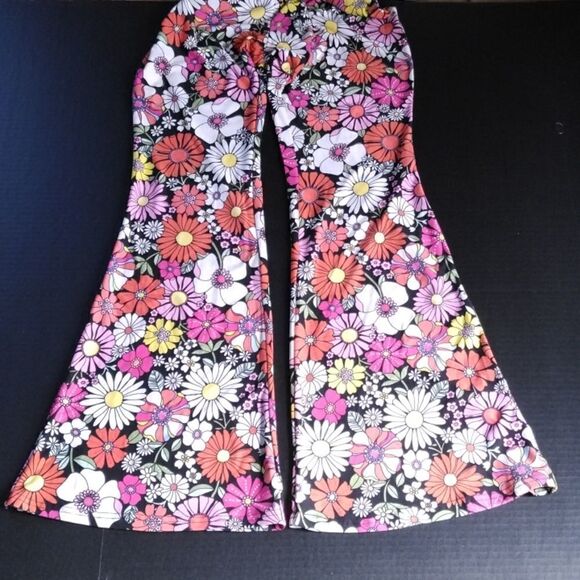 Women's Juniors Pull-On Flare Leg Bell Bottom Hippie Pants 2-Pack Size M - Picture 7 of 12